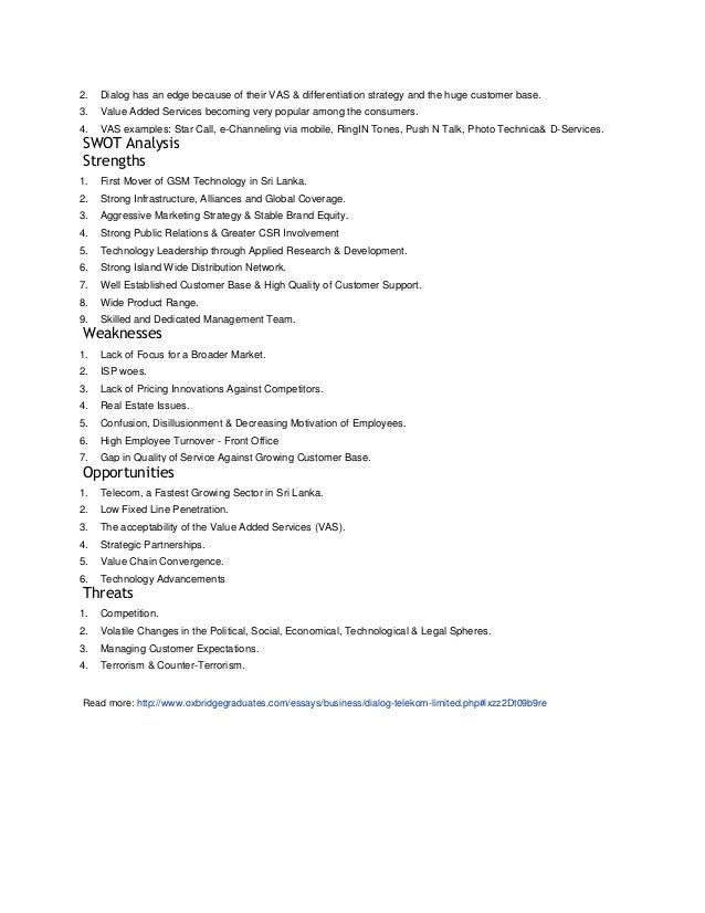 value chain analysis of dialog stakeholders of dialog axiata